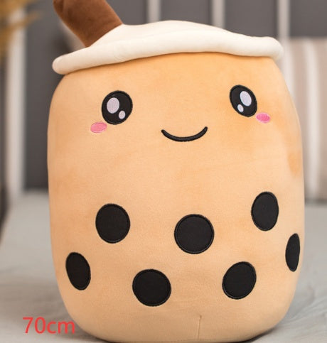Melixy Boba Buddy Plush – Strawberry Milk Cup