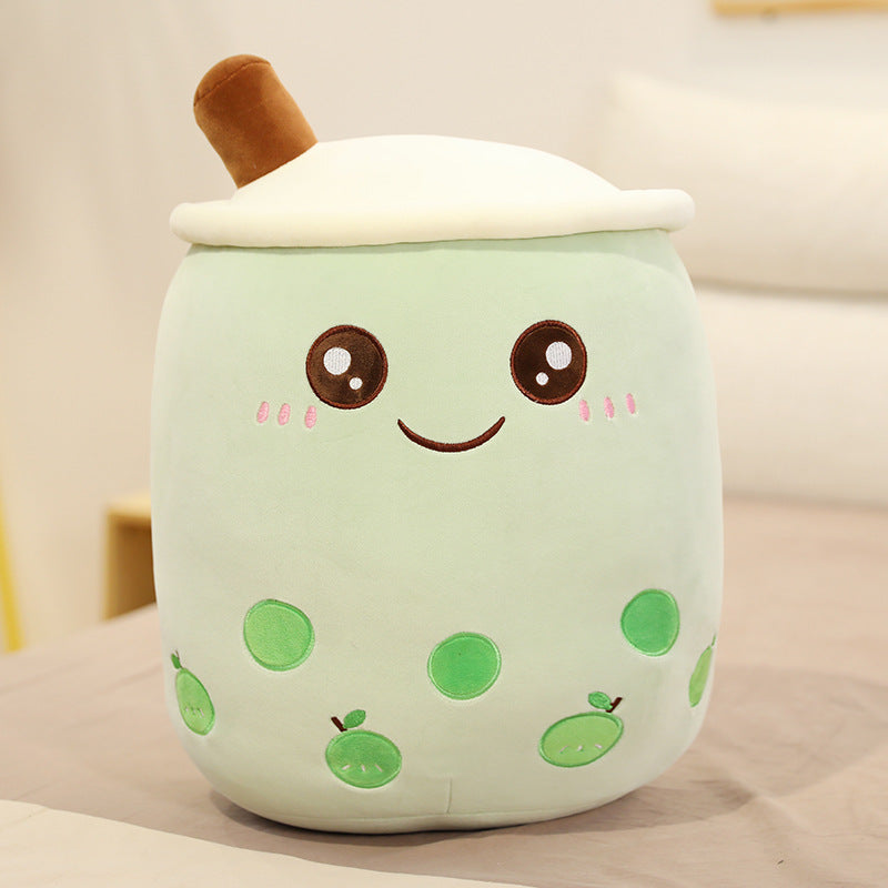 Melixy Boba Buddy Plush – Strawberry Milk Cup