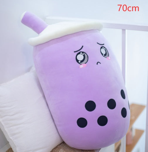 Melixy Boba Buddy Plush – Strawberry Milk Cup