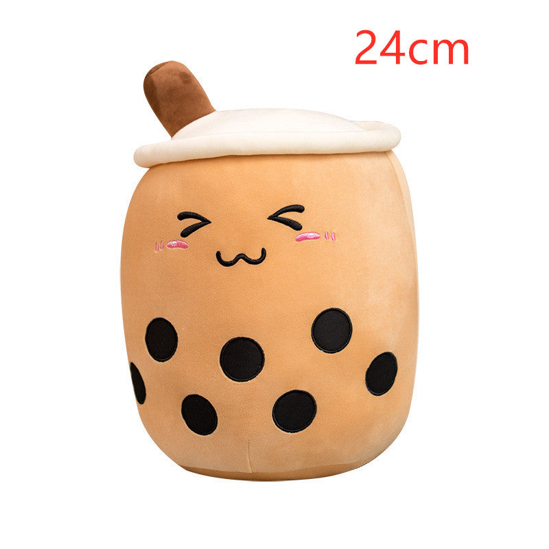 Melixy Boba Buddy Plush – Strawberry Milk Cup