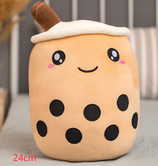Melixy Boba Buddy Plush – Strawberry Milk Cup