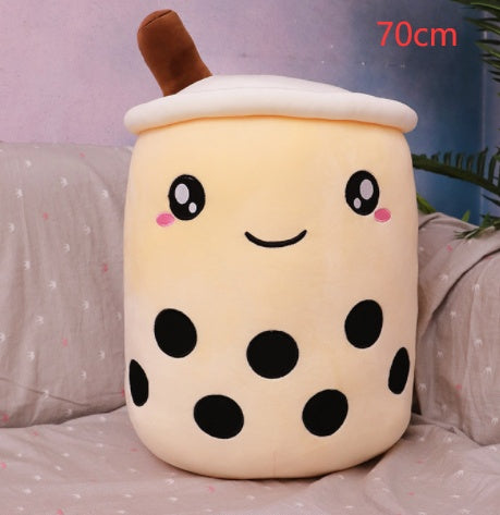 Melixy Boba Buddy Plush – Strawberry Milk Cup