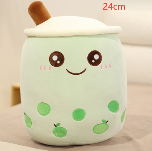 Melixy Boba Buddy Plush – Strawberry Milk Cup