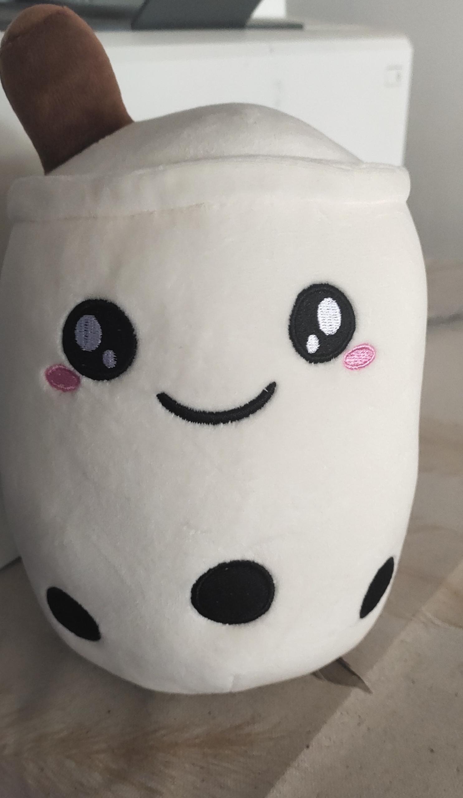 Melixy Boba Buddy Plush – Strawberry Milk Cup
