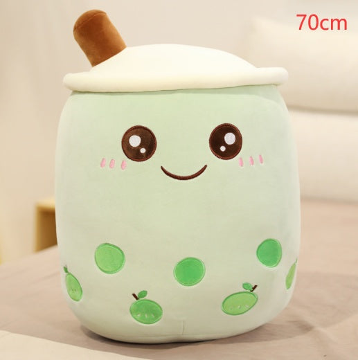 Melixy Boba Buddy Plush – Strawberry Milk Cup