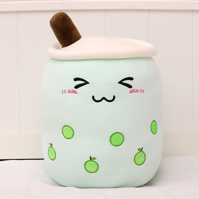 Melixy Boba Buddy Plush – Strawberry Milk Cup