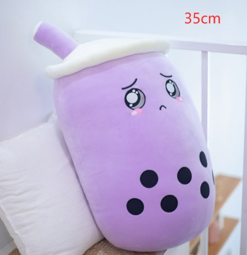 Melixy Boba Buddy Plush – Strawberry Milk Cup