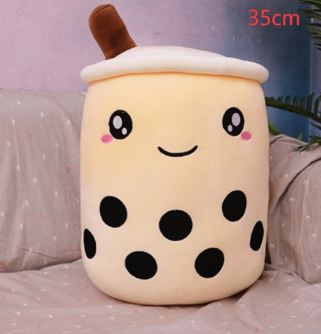 Melixy Boba Buddy Plush – Strawberry Milk Cup