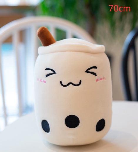Melixy Boba Buddy Plush – Strawberry Milk Cup