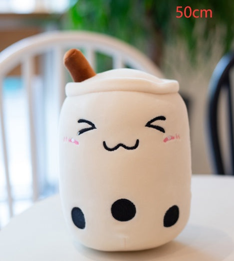 Melixy Boba Buddy Plush – Strawberry Milk Cup