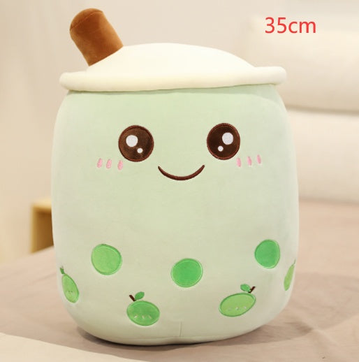Melixy Boba Buddy Plush – Strawberry Milk Cup