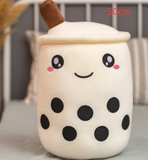Melixy Boba Buddy Plush – Strawberry Milk Cup